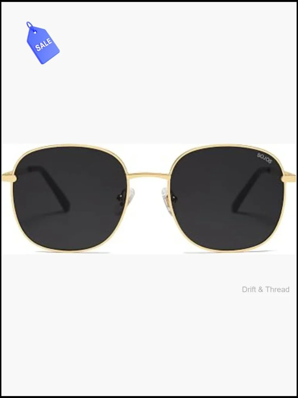 Trendy Square Sunglasses with UV400 Polarized Lenses Metal Frame